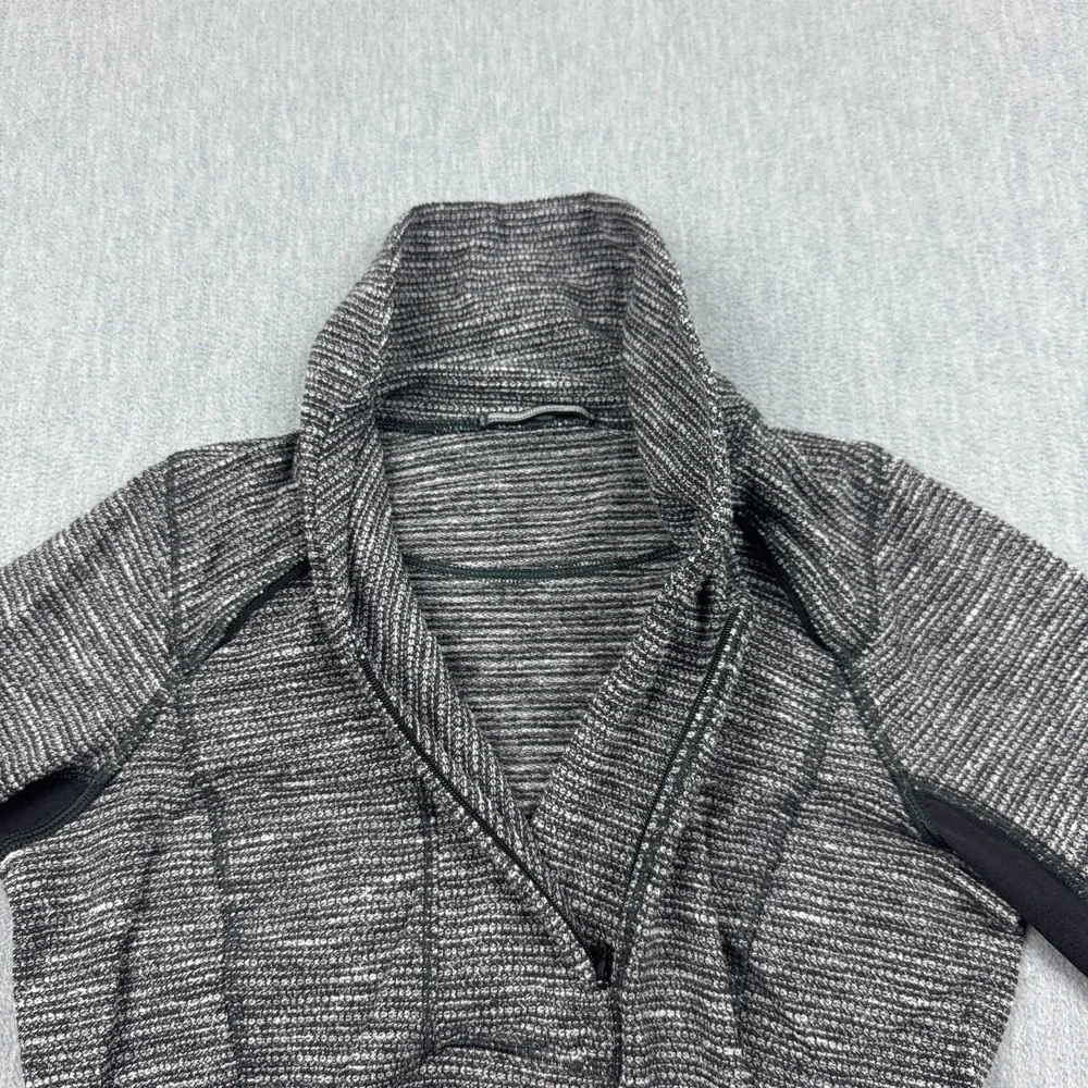 Lululemon Hoodie Womens 4 Gray Space‎ Dye Think Fast Pullover Yoga Gym Workout